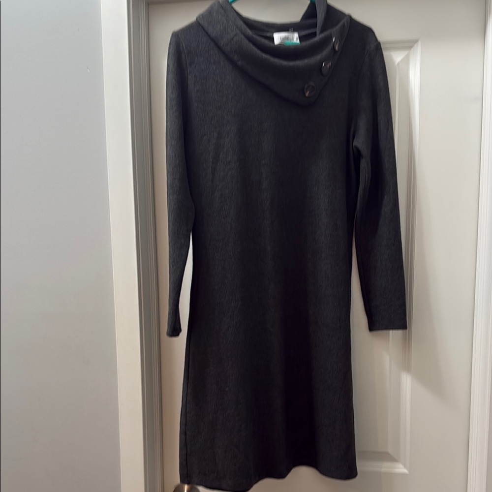 Kalleigh Charcoal Cowl Neck Dress